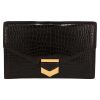 Hermès  Faco handbag/clutch  in brown porosus crocodile - Detail D2 thumbnail