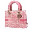 Bolso de mano Dior  Lady D-Lite en lona rosa y blanca - 00pp thumbnail