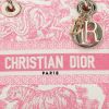 Bolso de mano Dior  Lady D-Lite en lona rosa y blanca - Detail D1 thumbnail
