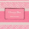 Dior  Lady D-Lite handbag  in pink and white canvas - Detail D9 thumbnail
