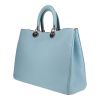 Dior  Diorissimo large model  shopping bag  in light blue grained leather - Detail D5 thumbnail