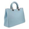 Dior  Diorissimo large model  shopping bag  in light blue grained leather - Detail D6 thumbnail