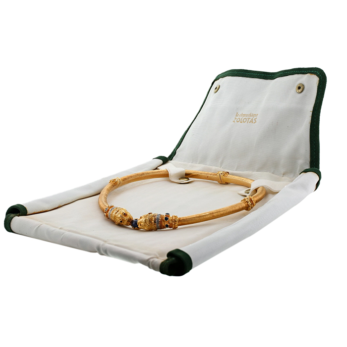 Collana Zolotas  in oro giallo, zaffiri e diamanti - Detail D2