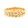 Articulated Vintage   1950's bracelet in yellow gold - 360 thumbnail