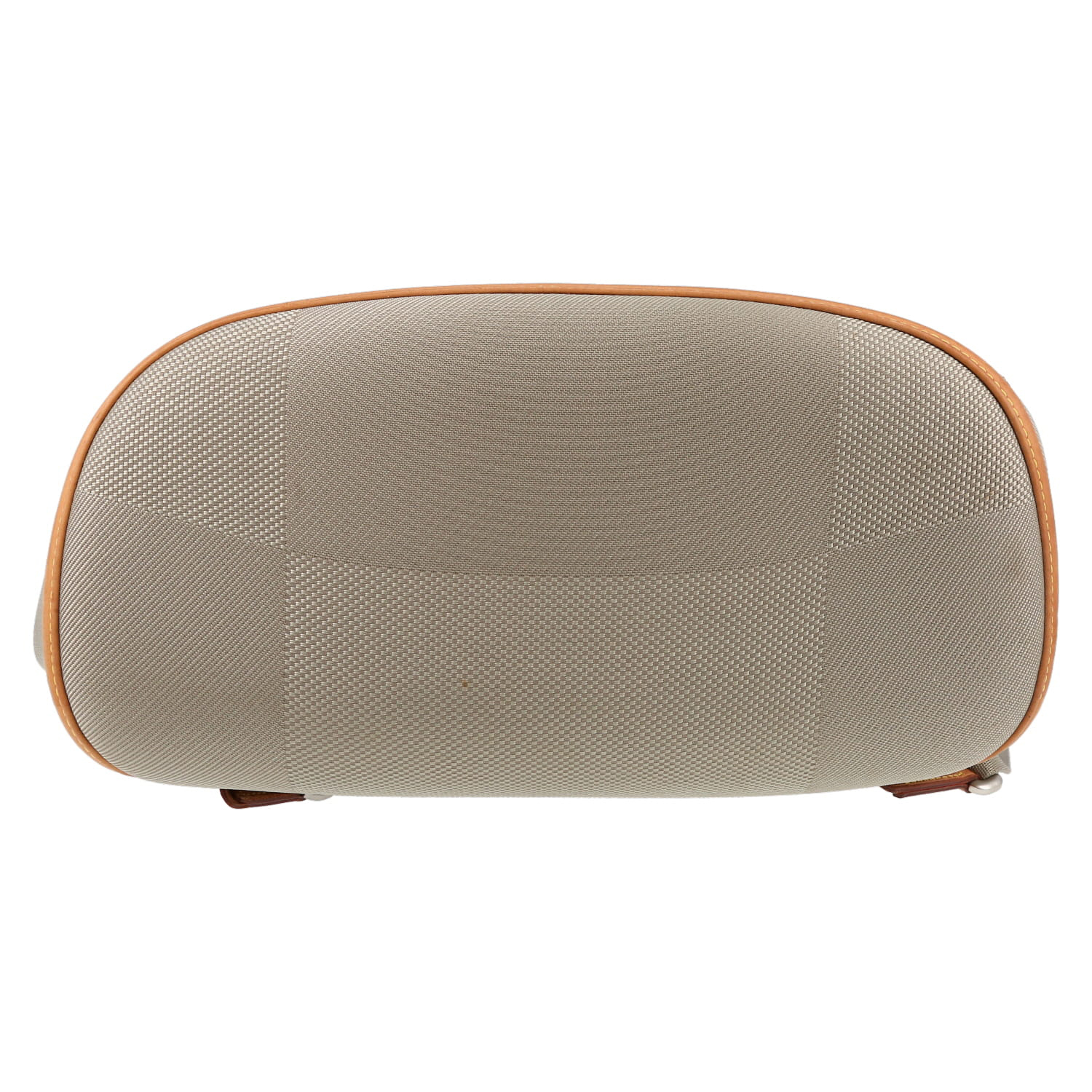 Zaino Louis Vuitton   in tela a scacchi grigia e pelle naturale - Detail D4