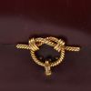 Sac à main Hermès  Cordeliere en cuir box bordeaux - Detail D1 thumbnail