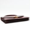 Bolso de mano Hermès  Cordeliere en cuero box color burdeos - Detail D4 thumbnail