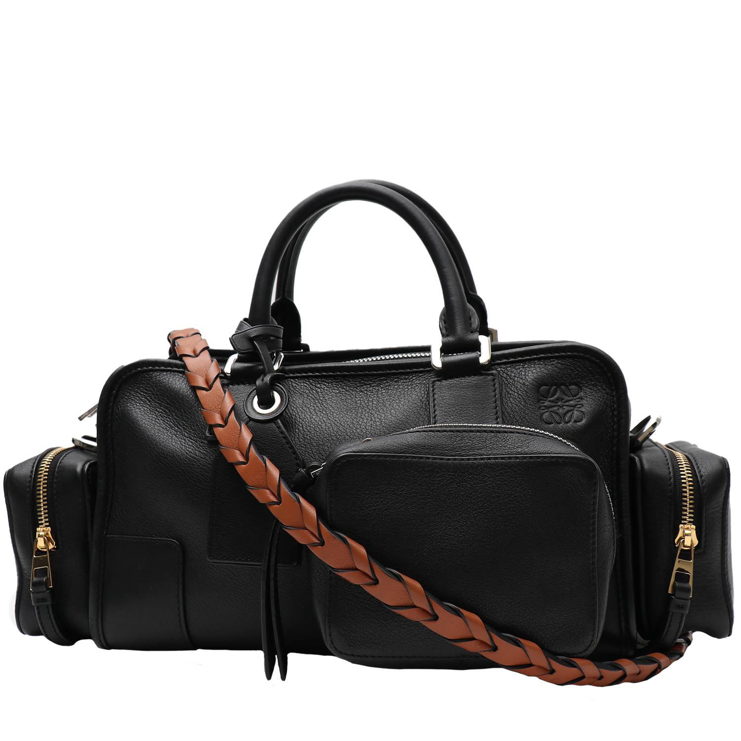 Amazona Handbag In Black Leather