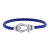 Bracciale Fred Force 10 modello grande in oro bianco e diamanti - 00pp thumbnail