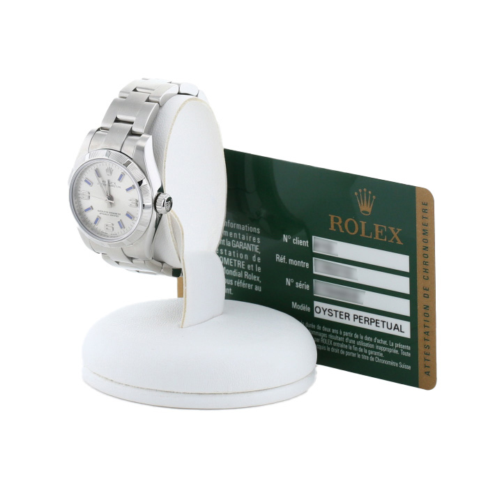 Rolex Lady Oyster Perpetual  in stainless steel Ref: Rolex - 176210  Circa 2007 - Detail D2