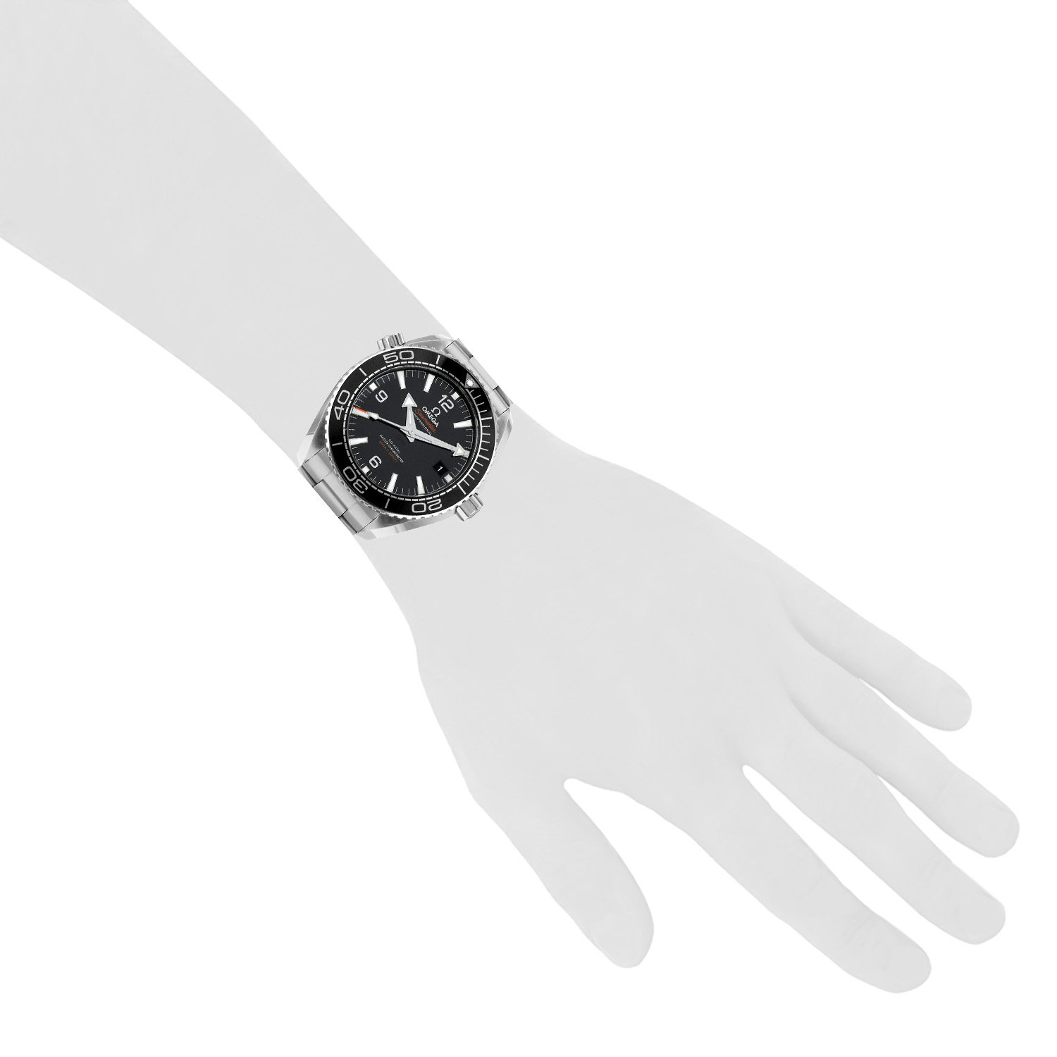 Omega Seamaster Planet Ocean 600 M  in stainless steel Ref: Omega - 215.30.44.21.01.001  Circa 2010 - Detail D1