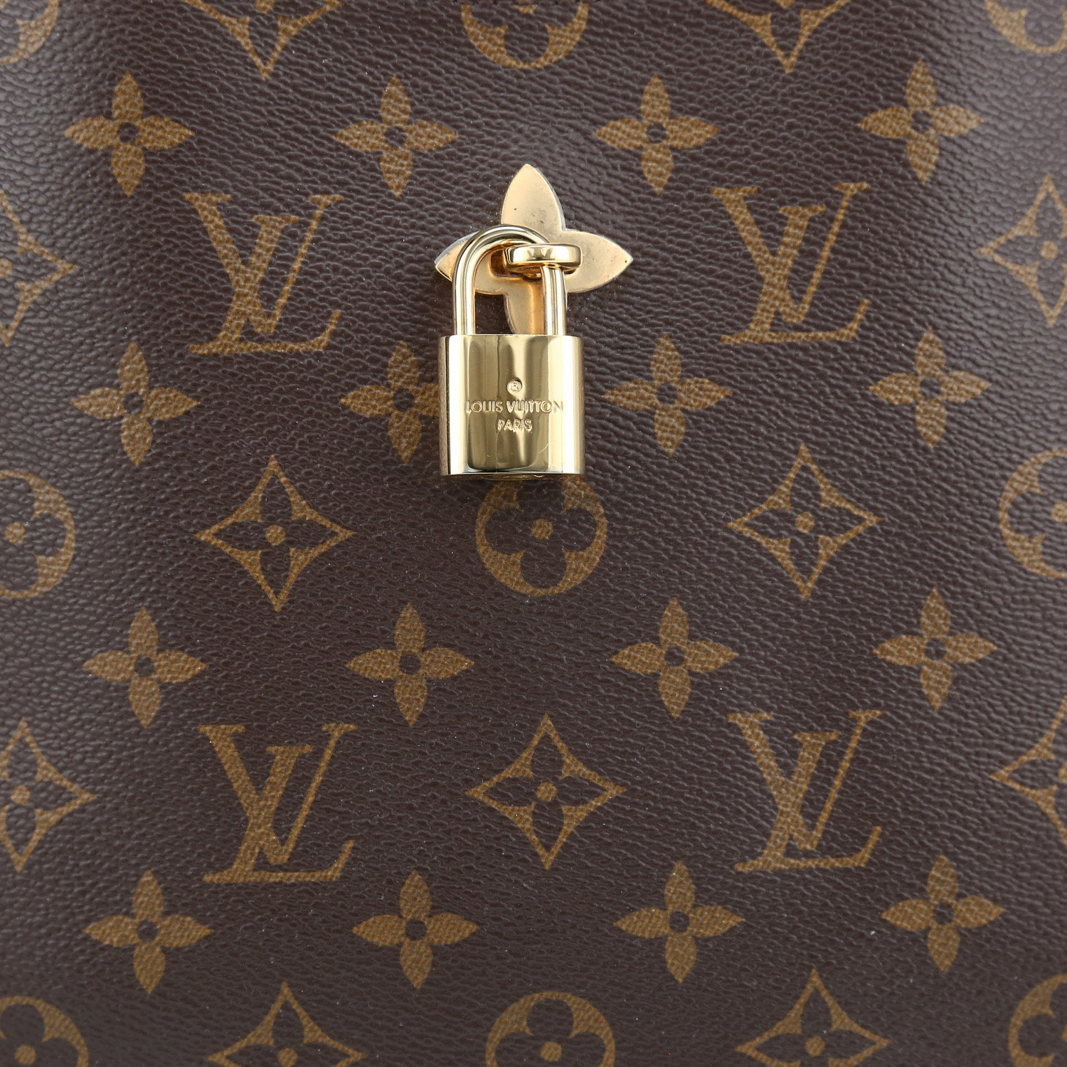 Sac cabas Louis Vuitton  Flower Hobo en toile monogram et cuir noir - Detail D1