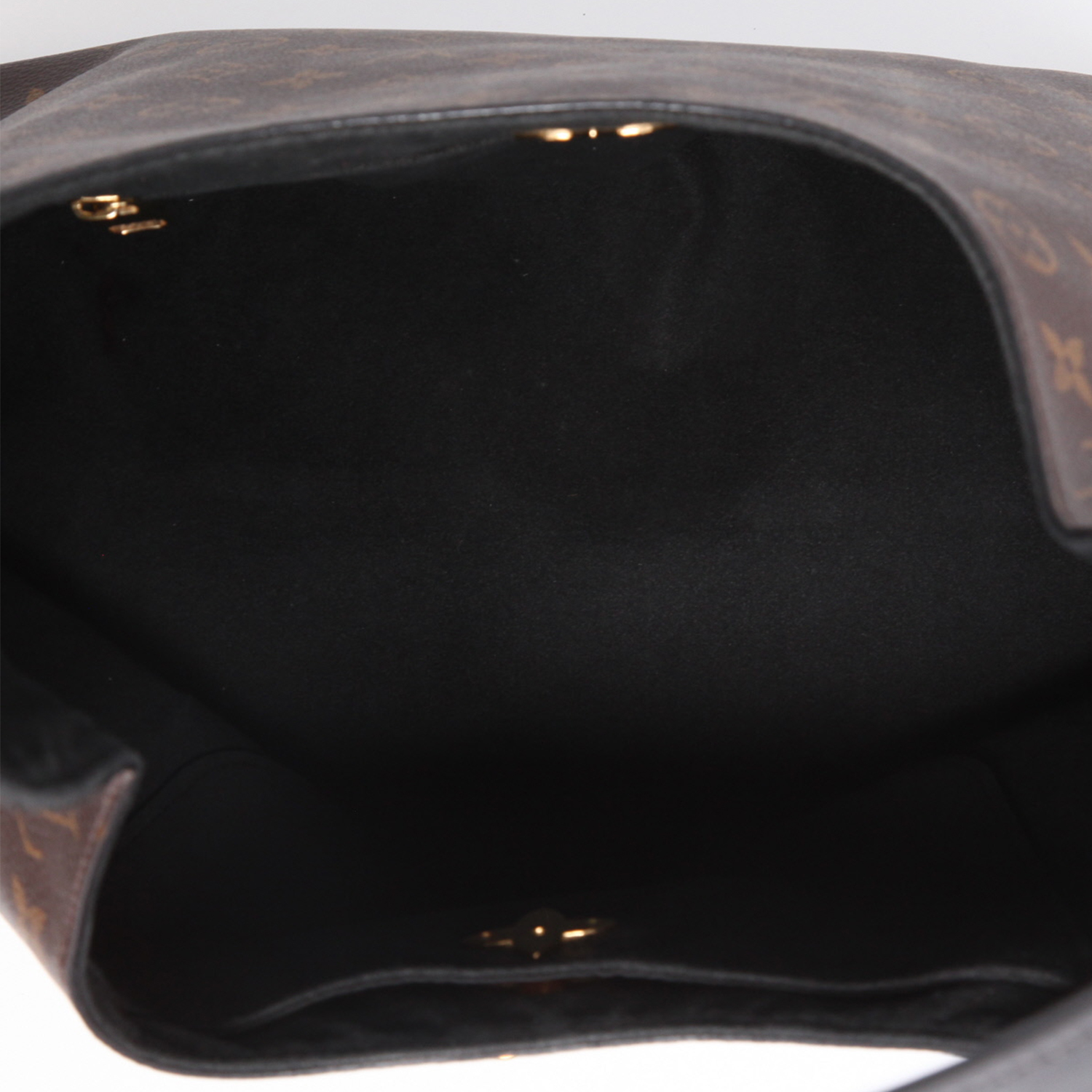 Sac cabas Louis Vuitton  Flower Hobo en toile monogram et cuir noir - Detail D8