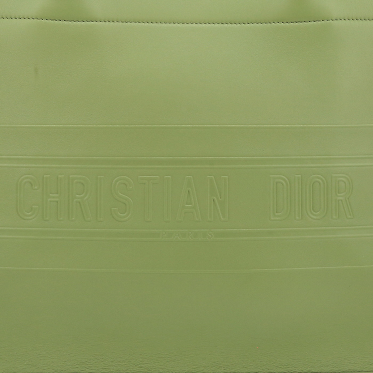 Sac cabas Dior Book Tote en cuir vert - Detail D1