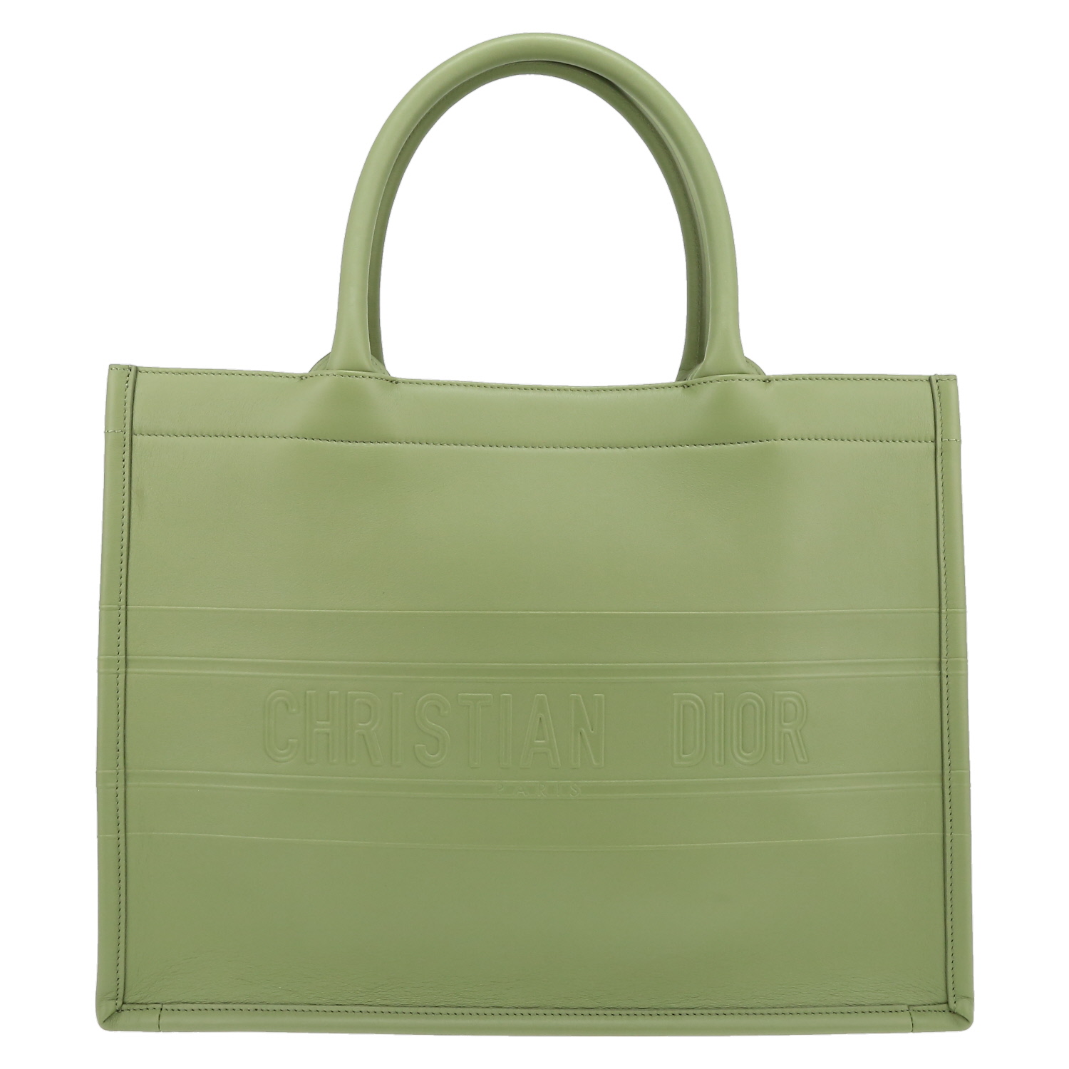 Sac cabas Dior Book Tote en cuir vert - Detail D2