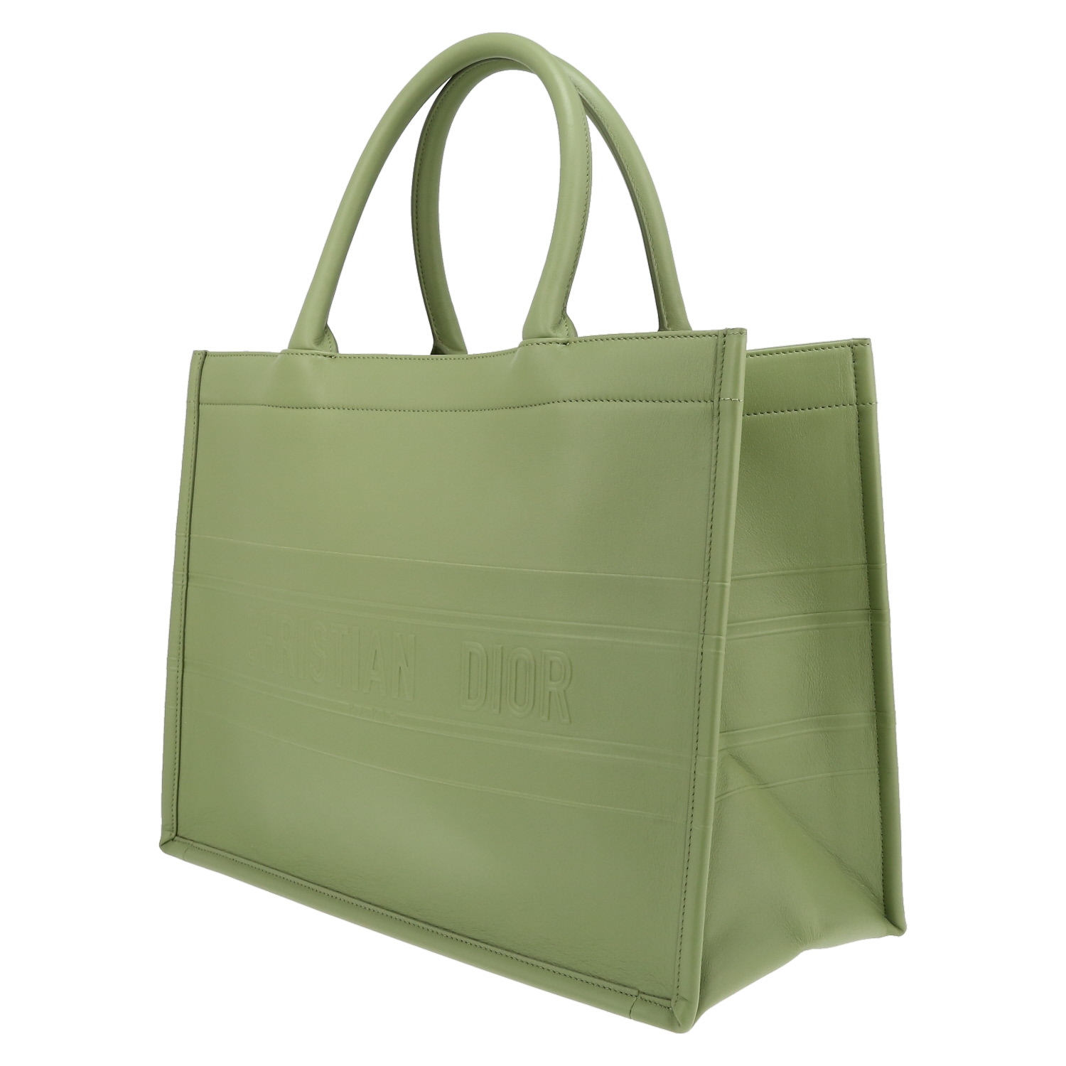 Sac cabas Dior Book Tote en cuir vert - Detail D3