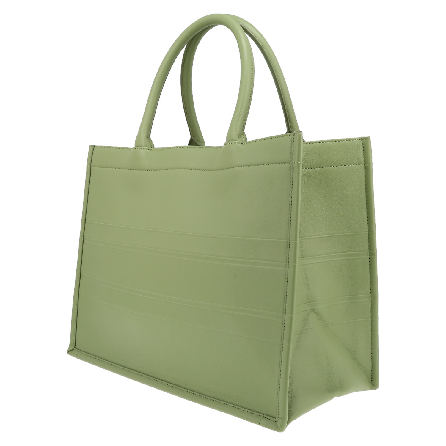 Sac cabas Dior Book Tote en cuir vert - Detail D5