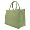 Dior  Book Tote shopping bag  in green leather - Detail D5 thumbnail