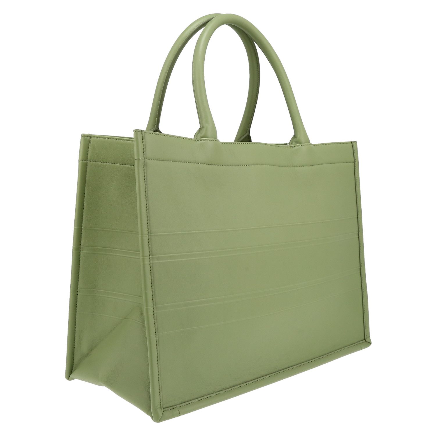 Sac cabas Dior Book Tote en cuir vert - Detail D6
