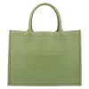 Dior  Book Tote shopping bag  in green leather - Detail D7 thumbnail