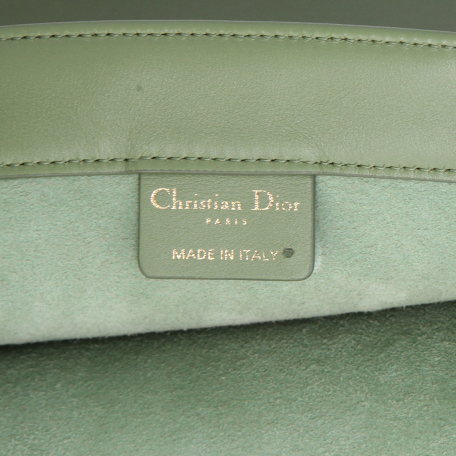 Sac cabas Dior Book Tote en cuir vert - Detail D9