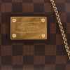 Sac bandoulière Louis Vuitton  Eva en toile damier ébène et cuir marron - Detail D1 thumbnail