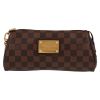 Louis Vuitton  Eva shoulder bag  in ebene damier canvas  and brown leather - Detail D2 thumbnail