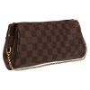 Louis Vuitton  Eva shoulder bag  in ebene damier canvas  and brown leather - Detail D6 thumbnail