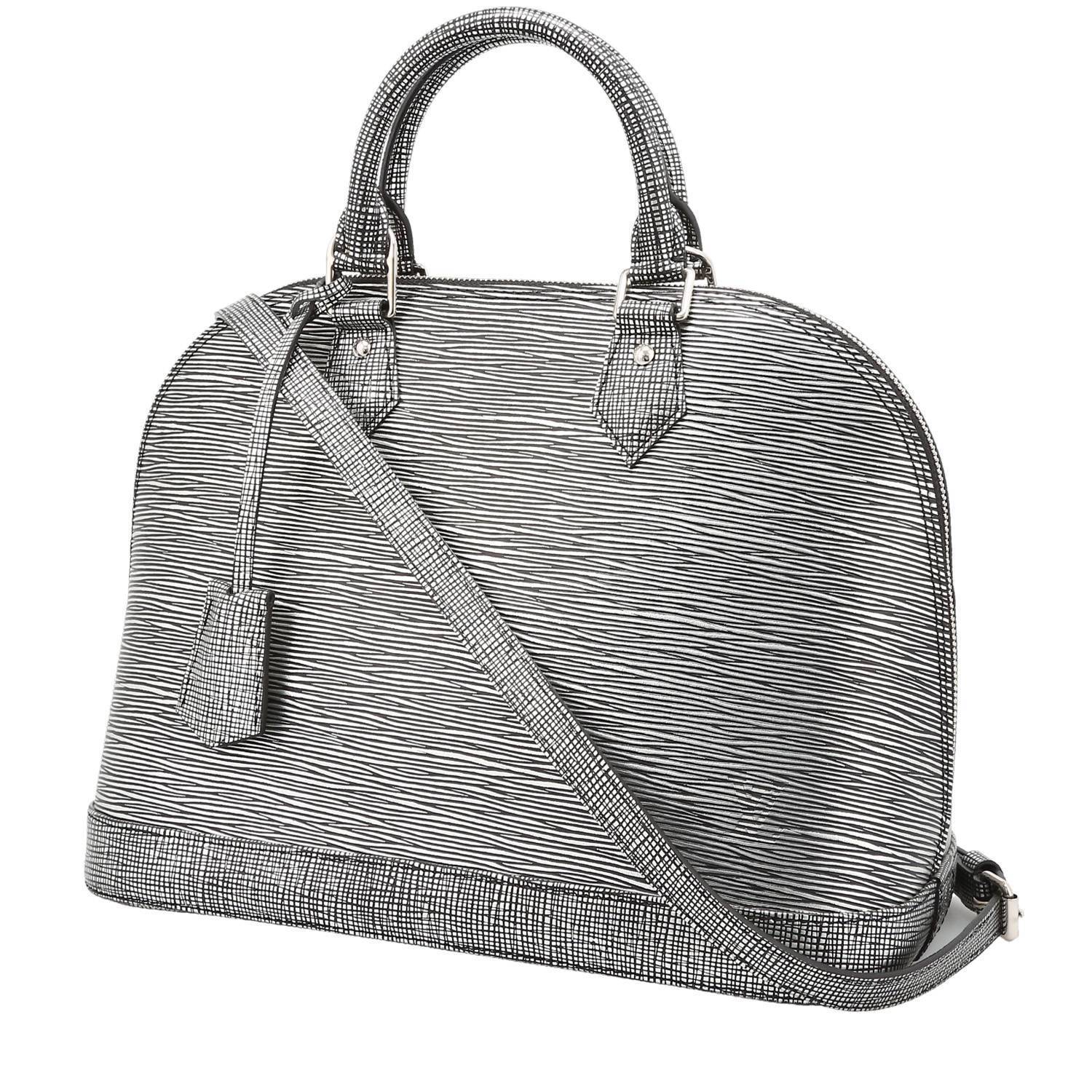 Louis Vuitton Alma small model handbag in silver epi leather