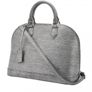 Louis Vuitton  Alma small model  handbag  in silver epi leather
