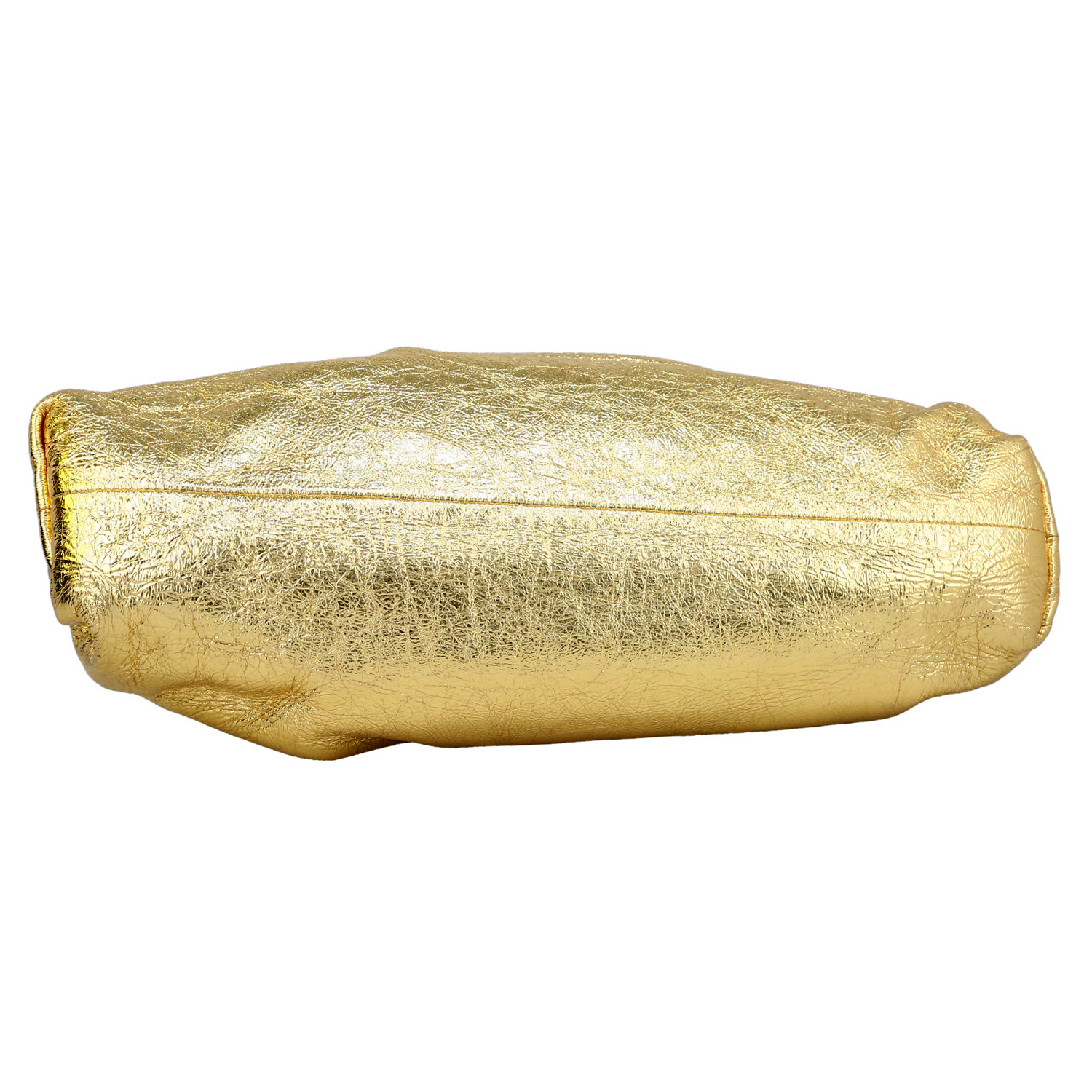 Bottega Veneta Pouch handbag/clutch in gold leather - Detail D4