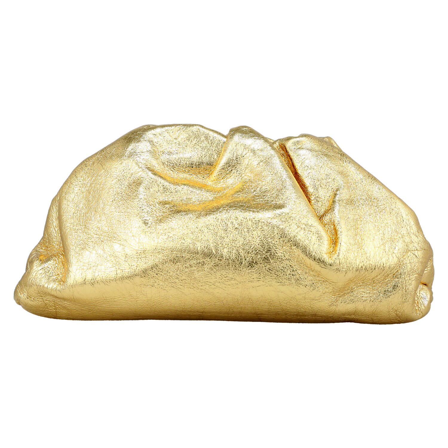 Bottega Veneta Pouch handbag/clutch in gold leather - Detail D7