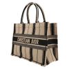 Dior  Book Tote shopping bag  in black and beige canvas - Detail D3 thumbnail