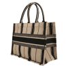 Dior  Book Tote shopping bag  in black and beige canvas - Detail D5 thumbnail