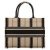 Dior  Book Tote shopping bag  in black and beige canvas - Detail D7 thumbnail