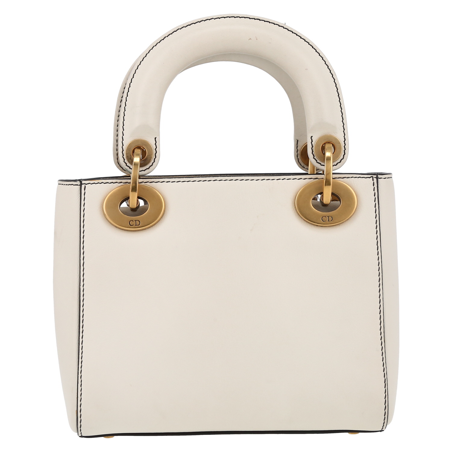 Dior  Lady Dior Edition Limitée Niki de Saint Phalle handbag  in white leather - Detail D7