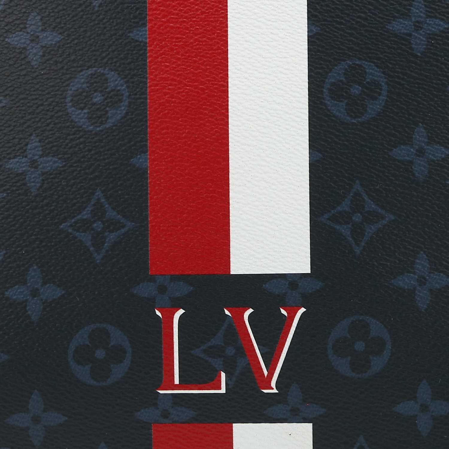 Louis Vuitton Monogram Cobalt Ultralight Tote Bag in black monogram canvas and black leather - Detail D1