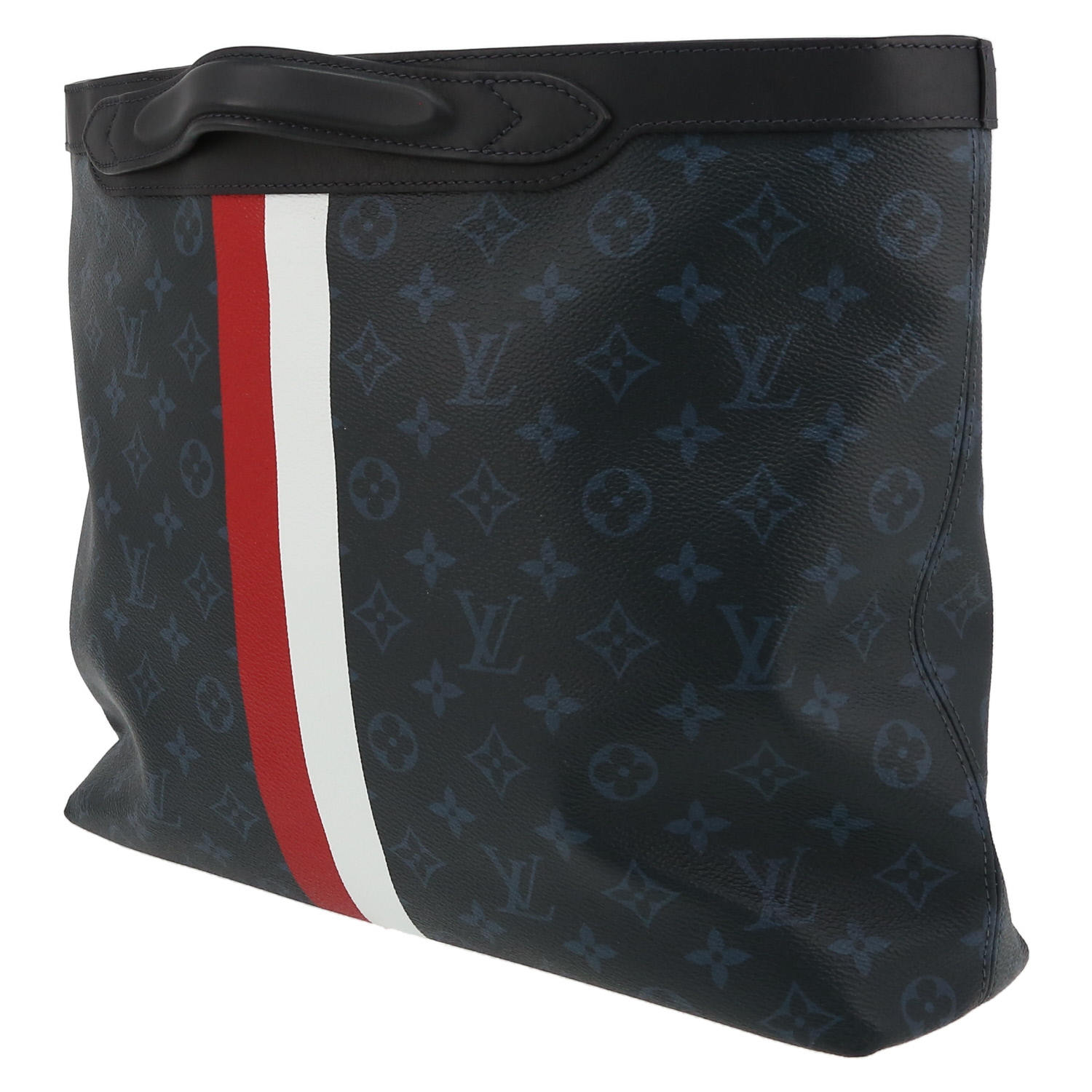 Louis Vuitton Monogram Cobalt Ultralight Tote Bag en toile monogram noire et cuir noir - Detail D5