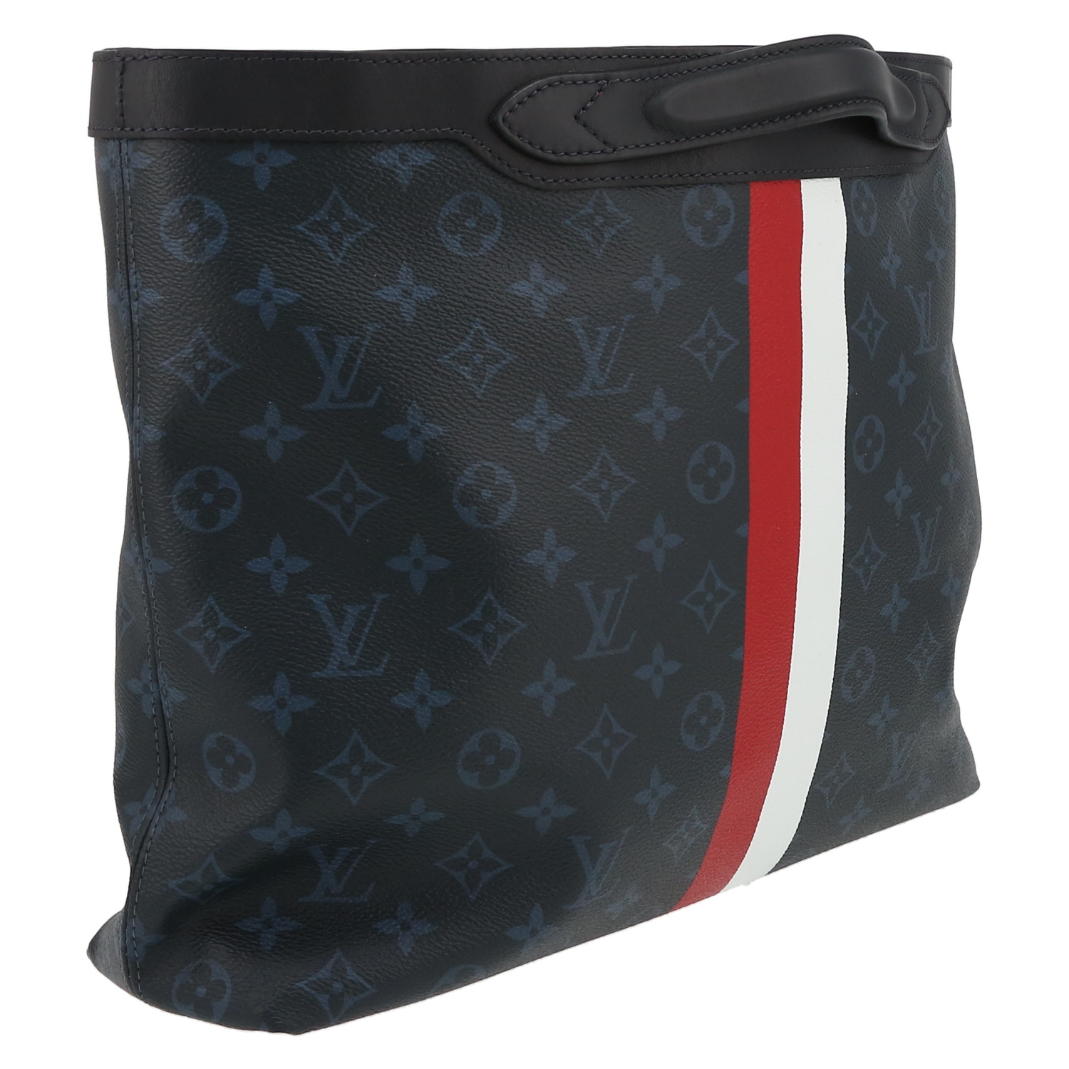 Louis Vuitton Monogram Cobalt Ultralight Tote Bag in black monogram canvas and black leather - Detail D6