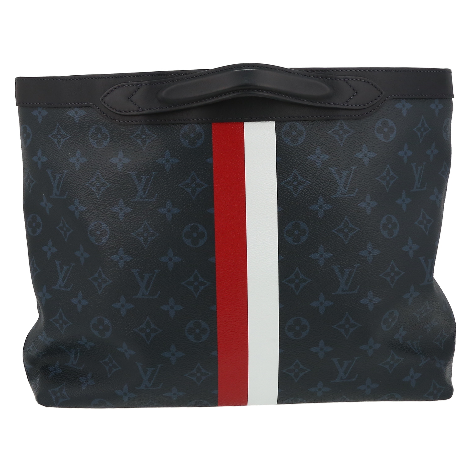 Louis Vuitton Monogram Cobalt Ultralight Tote Bag in black monogram canvas and black leather - Detail D7