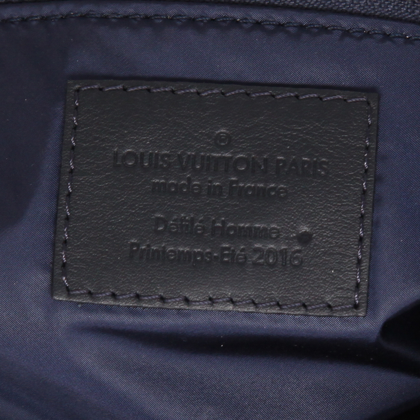 Louis Vuitton  Monogram Cobalt Ultralight Tote Bag in tela monogram nera e pelle nera - Detail D9