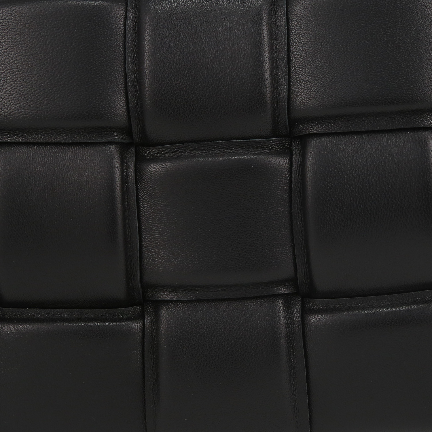 Borsa a tracolla Bottega Veneta  Padded Cassette in pelle intrecciata nera - Detail D1