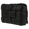 Bottega Veneta  Padded Cassette shoulder bag  in black intrecciato leather - Detail D5 thumbnail