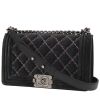 Chanel  Boy shoulder bag  in grey quilted velvet - 00pp thumbnail