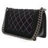 Chanel  Boy shoulder bag  in grey quilted velvet - Detail D5 thumbnail