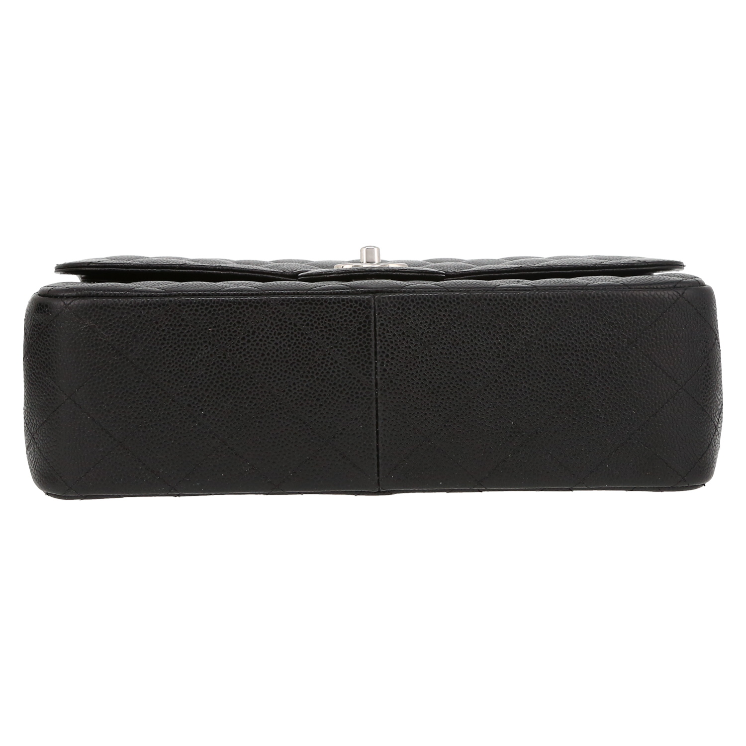 Borsa a tracolla Chanel  Timeless Jumbo in pelle martellata e trapuntata nera - Detail D4