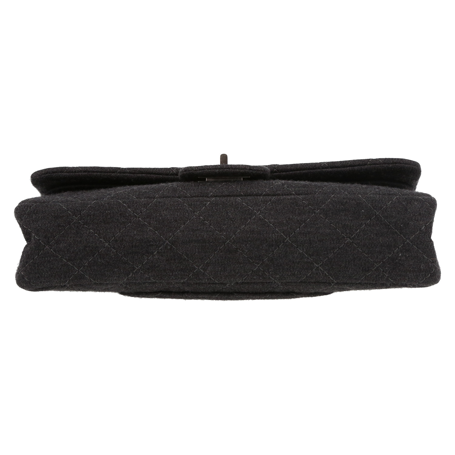 Chanel  Chanel 2.55 Baguette handbag  in grey canvas - Detail D4