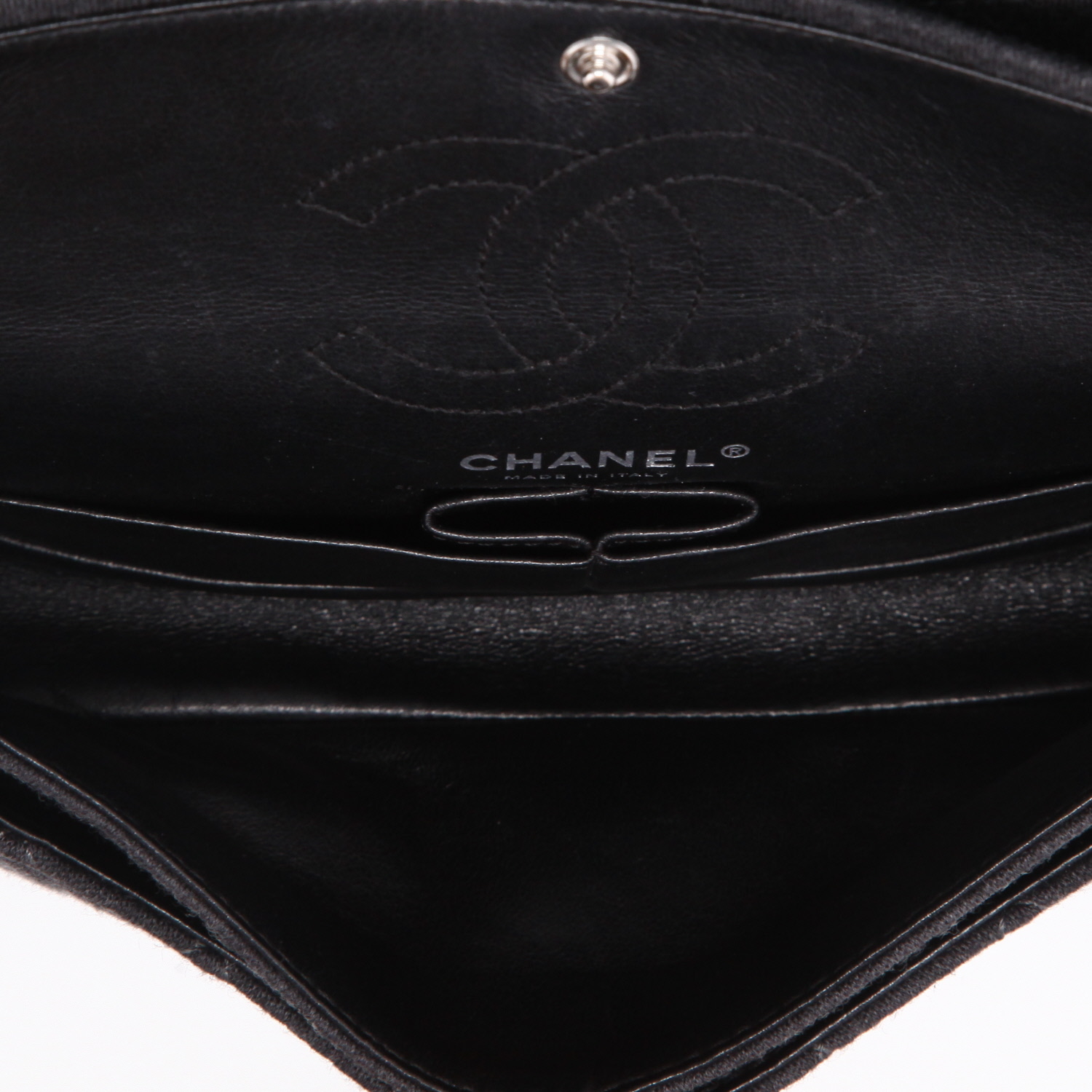 Sac à main Chanel  Chanel 2.55 Baguette en toile grise - Detail D8