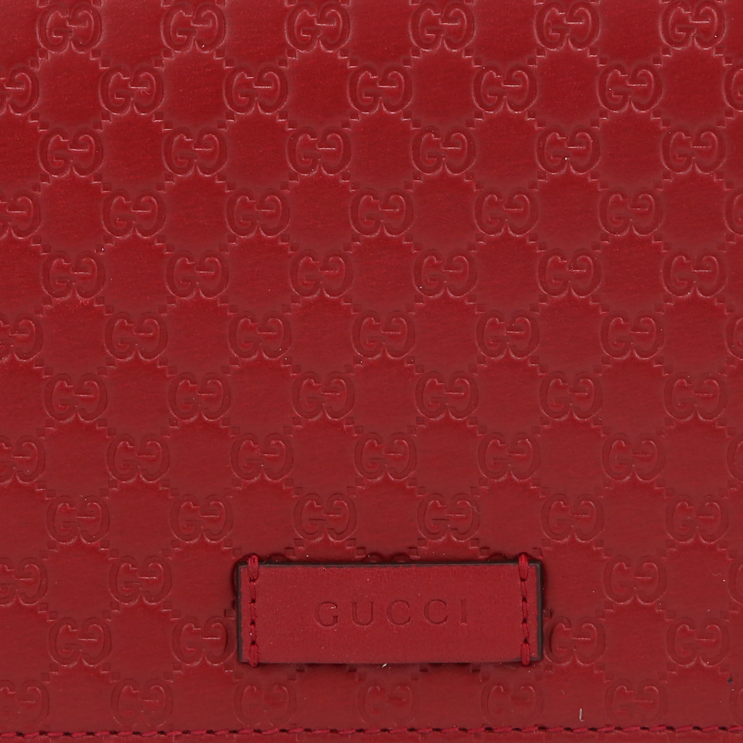 Borsa a tracolla Gucci  Guccissima in pelle rossa - Detail D1