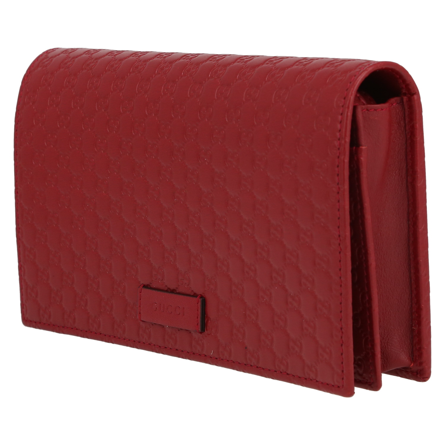 Gucci  Guccissima shoulder bag  in red leather - Detail D3